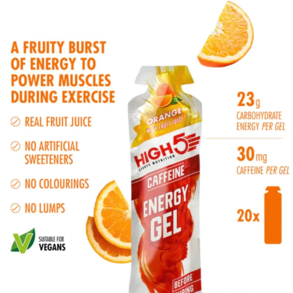 Energy Gel Caffeine Orange - Box 20x40g