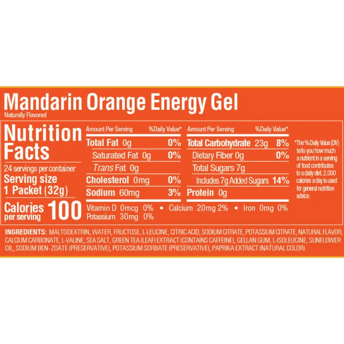 Gel Caffeine (Mandarin Orange)