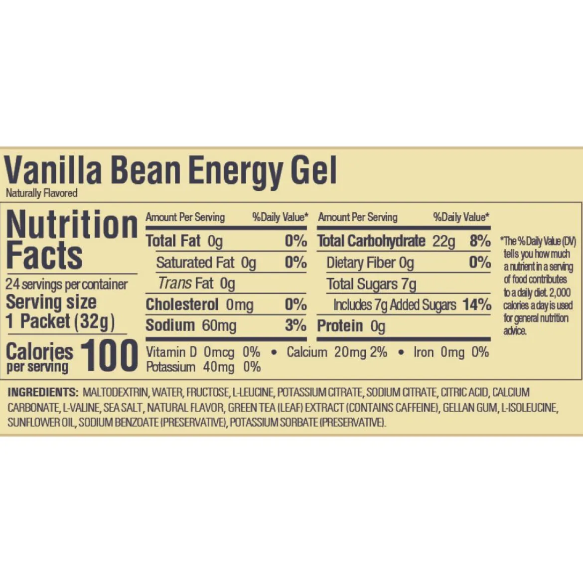 Gel Caffeine (Vanilla Bean)