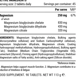 Triple Magnesium Professional Recovery Tablet 90ct Bottle